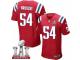 Men's Nike New England Patriots #54 Tedy Bruschi Elite Red Alternate Super Bowl LI 51 NFL Jersey