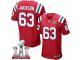 Men's Nike New England Patriots #63 Tre Jackson Elite Red Alternate Super Bowl LI 51 NFL Jersey