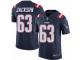 Men's Nike New England Patriots #63 Tre Jackson Limited Navy Blue Rush NFL Jersey
