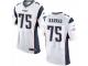 Men's Nike New England Patriots #75 Ted Karras Elite White NFL Jersey