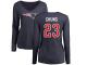 Nike Patrick Chung Navy Blue Name & Number Logo Slim Fit Women's - NFL New England Patriots #23 Long Sleeve T-Shirt