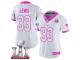 Nike Super Bowl LI 51 Women's Dion Lewis Limited White Pink Jersey - New England Patriots NFL #33