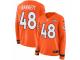 Women Nike Denver Broncos #48 Shaquil Barrett Limited Orange Therma Long Sleeve NFL Jersey