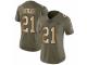Women Nike New England Patriots #21 Malcolm Butler Limited Olive/Gold 2017 Salute to Service NFL Jersey