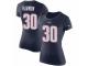 Women Nike New England Patriots #30 Duron Harmon Navy Blue Rush Pride Name & Number T-Shirt
