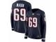 Women Nike New England Patriots #69 Shaq Mason Limited Navy Blue Therma Long Sleeve NFL Jersey