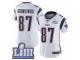 Women Nike New England Patriots #87 Rob Gronkowski White Vapor Untouchable Limited Player Super Bowl LIII Bound NFL Jersey
