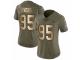 Women Nike New England Patriots #95 Derek Rivers Limited Olive/Gold 2017 Salute to Service NFL Jersey