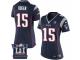 Women's Nike New England Patriots #15 Chris Hogan Navy Blue Team Color Super Bowl LI Champions NFL Jersey