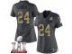 Women's Nike New England Patriots #24 Cyrus Jones Limited Black 2016 Salute to Service Super Bowl LI 51 NFL Jersey