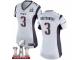 Women's Nike New England Patriots #3 Stephen Gostkowski Elite White Super Bowl LI 51 NFL Jersey