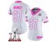 Women's Nike New England Patriots #97 Alan Branch Limited White Pink Rush Fashion Super Bowl LI 51 NFL Jersey