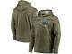 Youth New England Patriots Nike Olive Salute to Service Sideline Therma Performance Pullover Hoodie