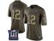 Youth Nike New England Patriots #12 Tom Brady Limited Green Salute to Service Super Bowl LI Champions NFL Jersey